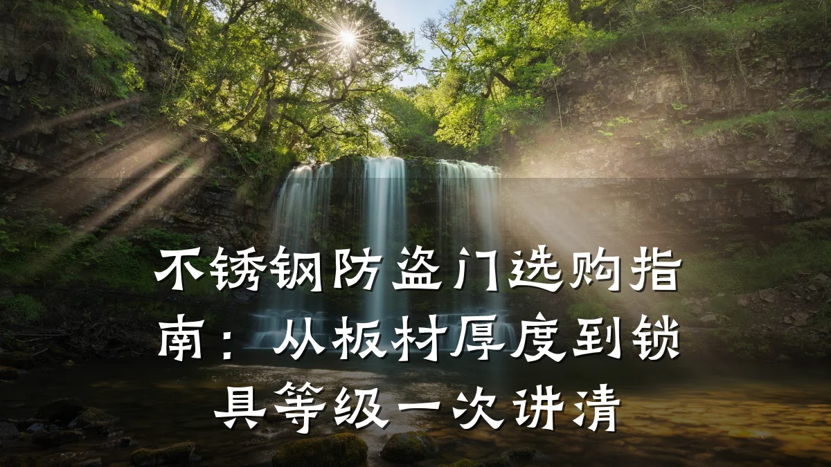 不锈钢防盗门选购指南：从板材厚度到锁具等级一次讲清