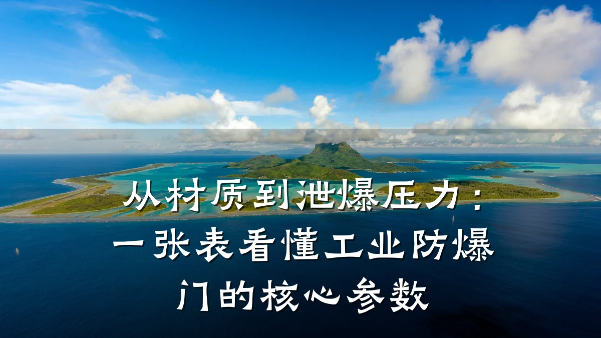 从材质到泄爆压力:一张表看懂工业防爆门的核心参数