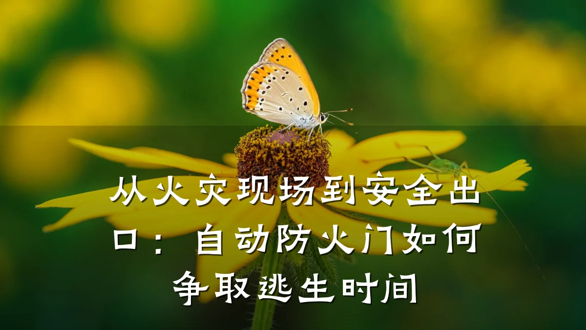 从火灾现场到安全出口:自动防火门如何争取逃生时间