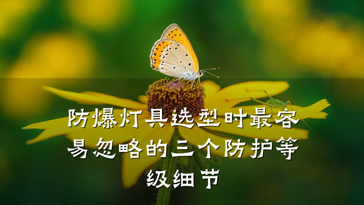 防爆灯具选型时最容易忽略的三个防护等级细节