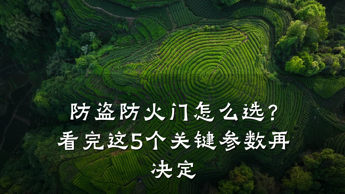 防盗防火门怎么选？看完这5个关键参数再决定