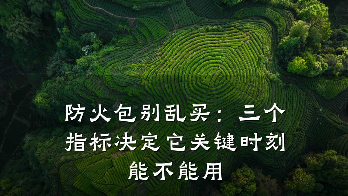 防火包别乱买:三个指标决定它关键时刻能不能用