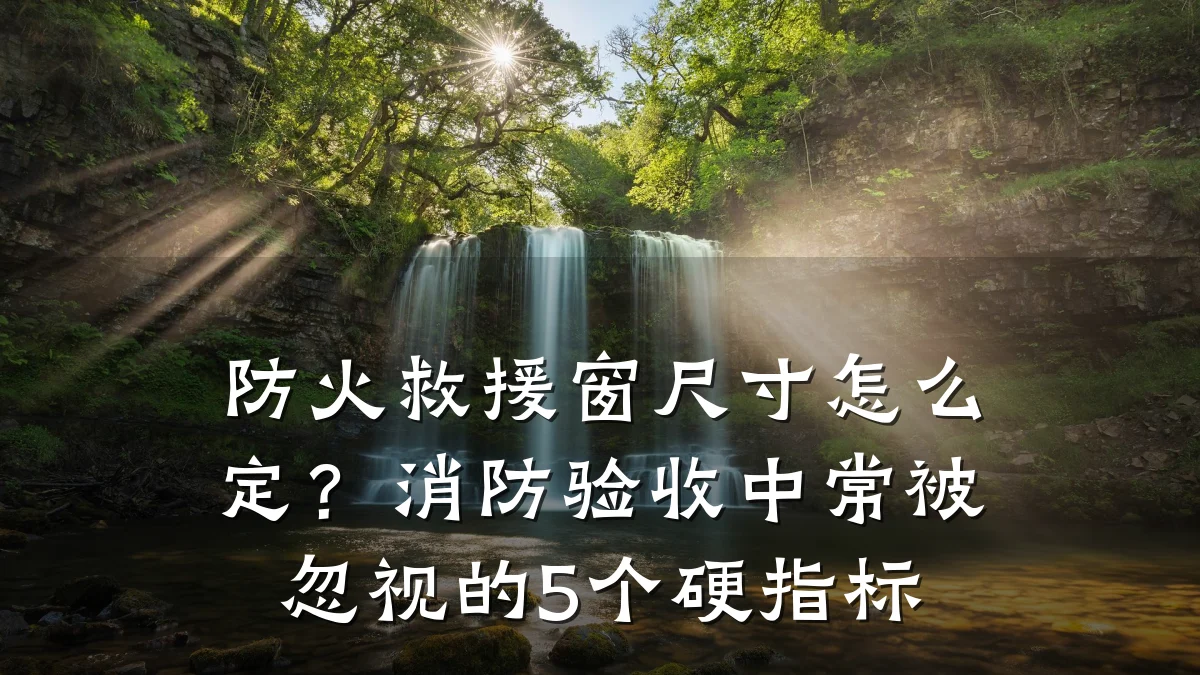 防火救援窗尺寸怎么定？消防验收中常被忽视的5个硬指标