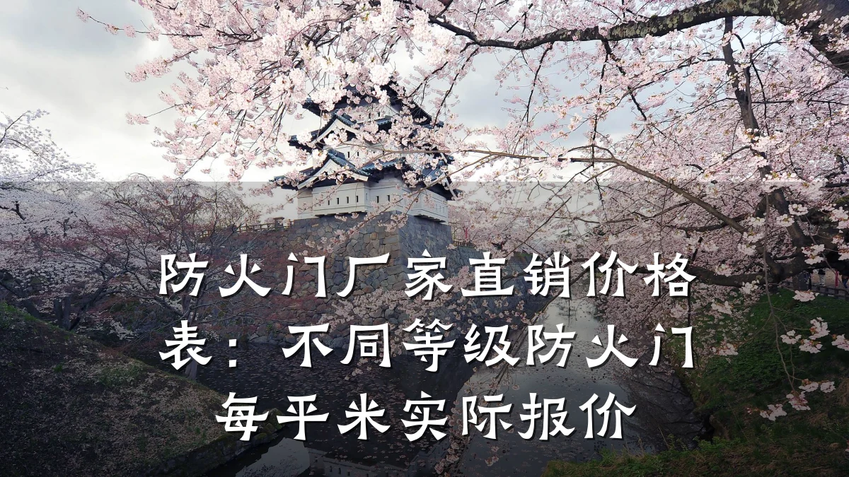 防火门厂家直销价格表：不同等级防火门每平米实际报价