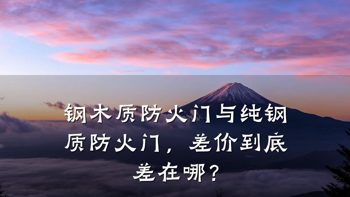 钢木质防火门与纯钢质防火门，差价到底差在哪？