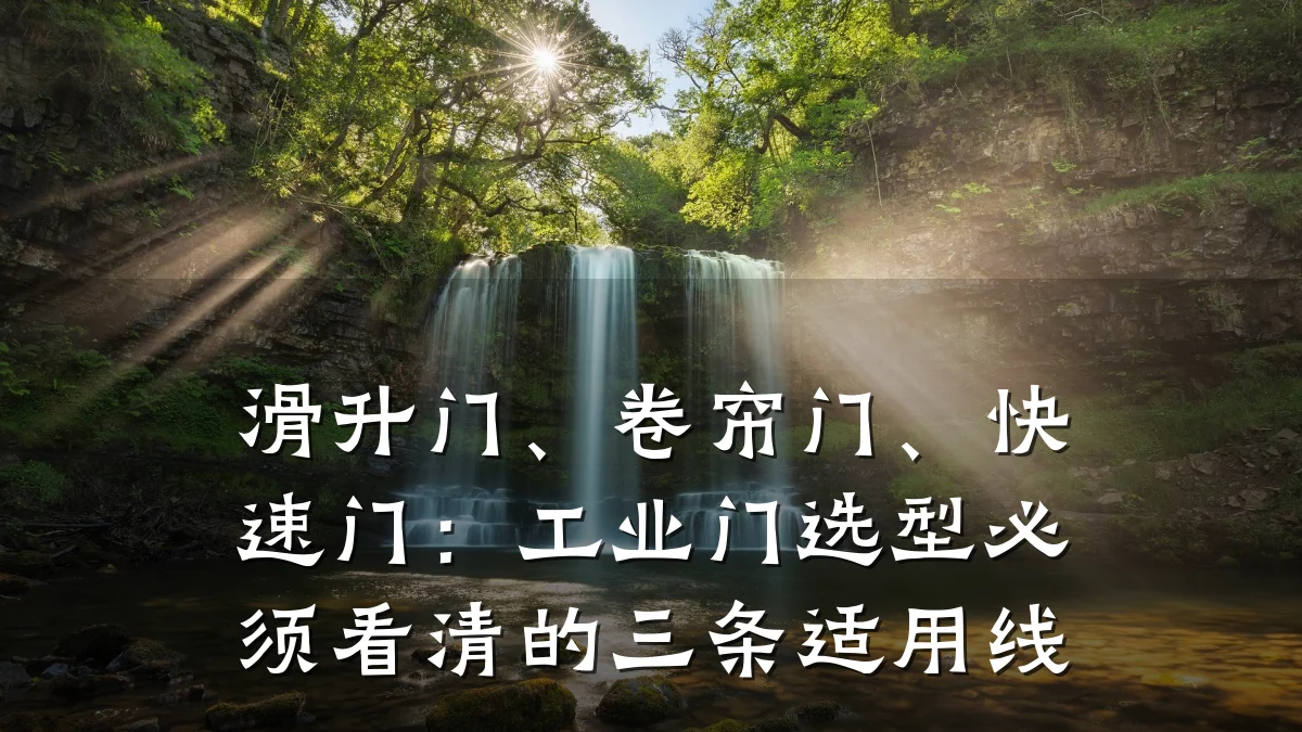 滑升门、卷帘门、快速门：工业门选型必须看清的三条适用线