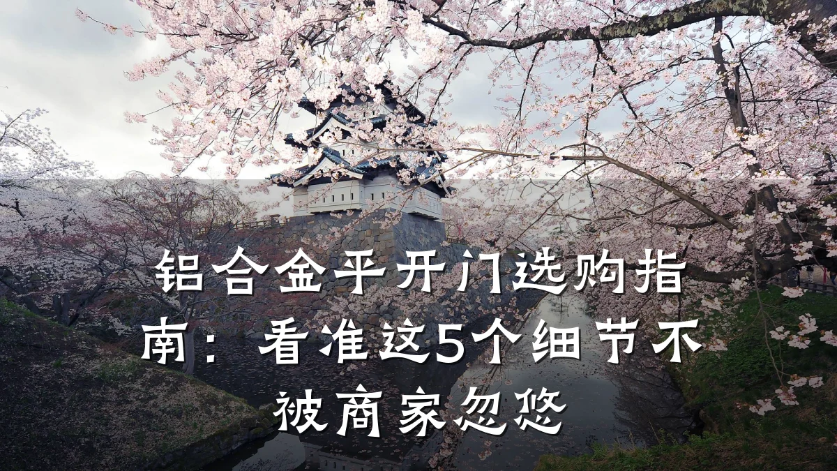 铝合金平开门选购指南:看准这5个细节不被商家忽悠