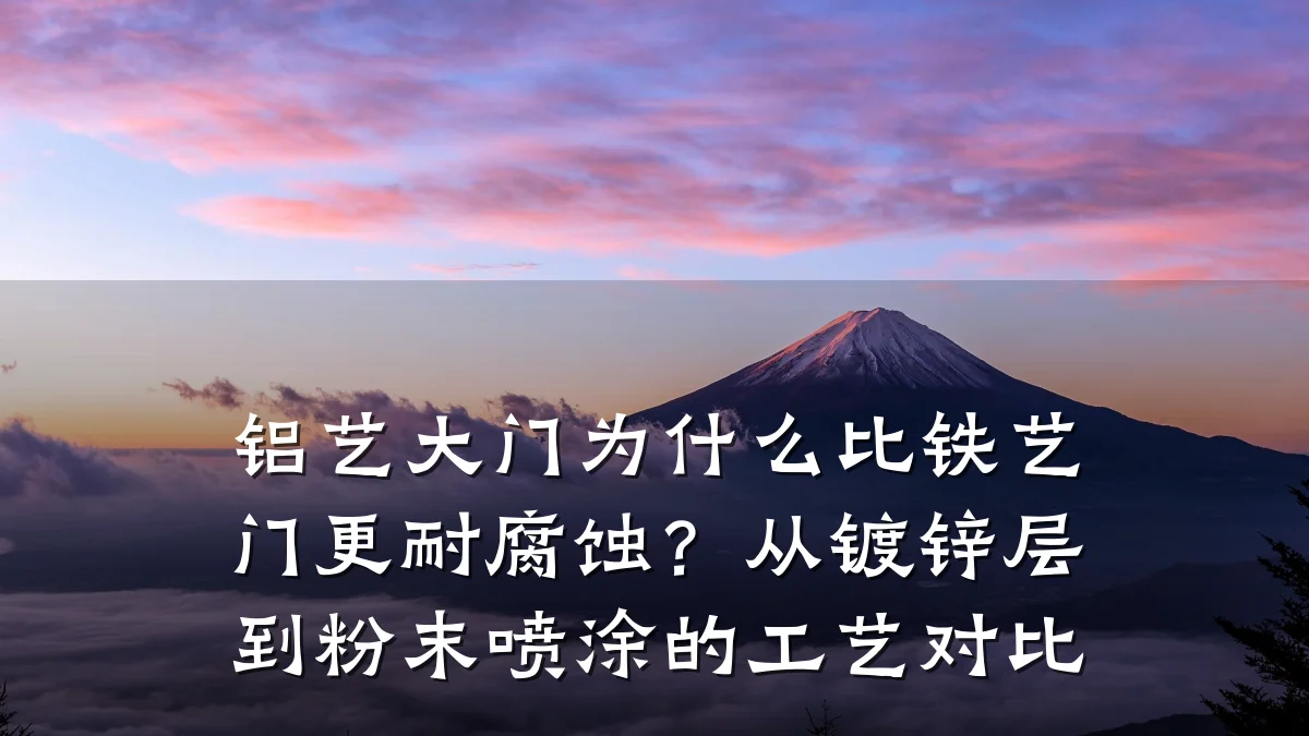 铝艺大门为什么比铁艺门更耐腐蚀?从镀锌层到粉末喷涂的工艺对比