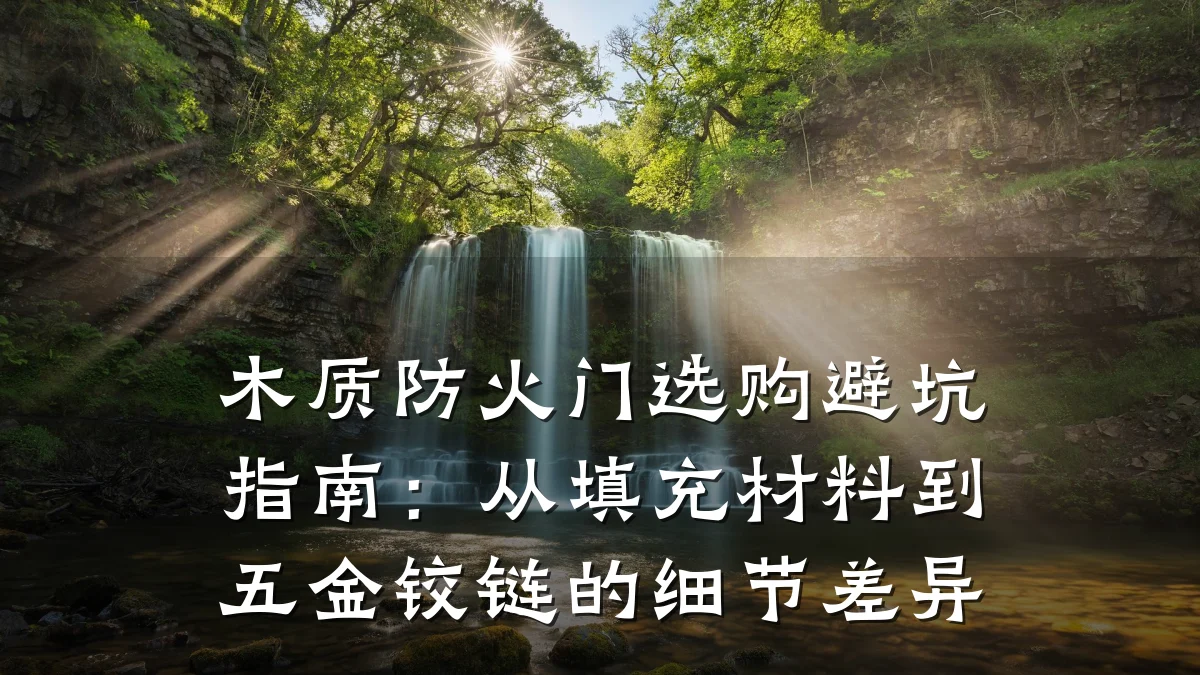 木质防火门选购避坑指南:从填充材料到五金铰链的细节差异