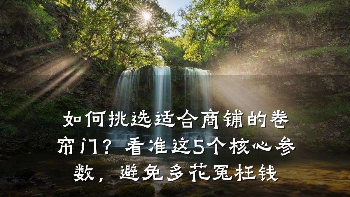 如何挑选适合商铺的卷帘门？看准这5个核心参数，避免多花冤枉钱