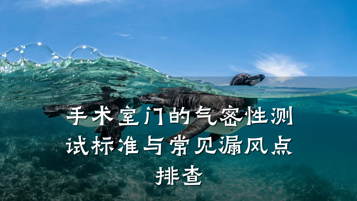 手术室门的气密性测试标准与常见漏风点排查