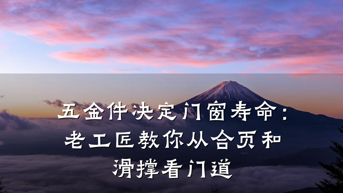 五金件决定门窗寿命：老工匠教你从合页和滑撑看门道