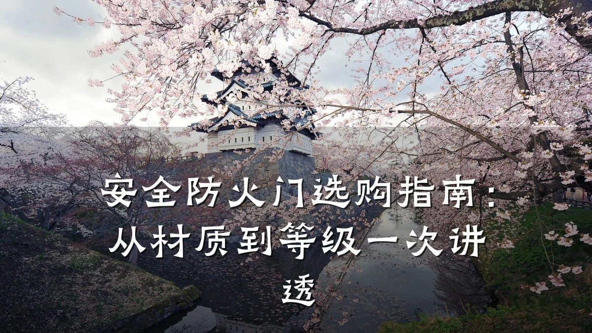 安全防火门选购指南：从材质到等级一次讲透