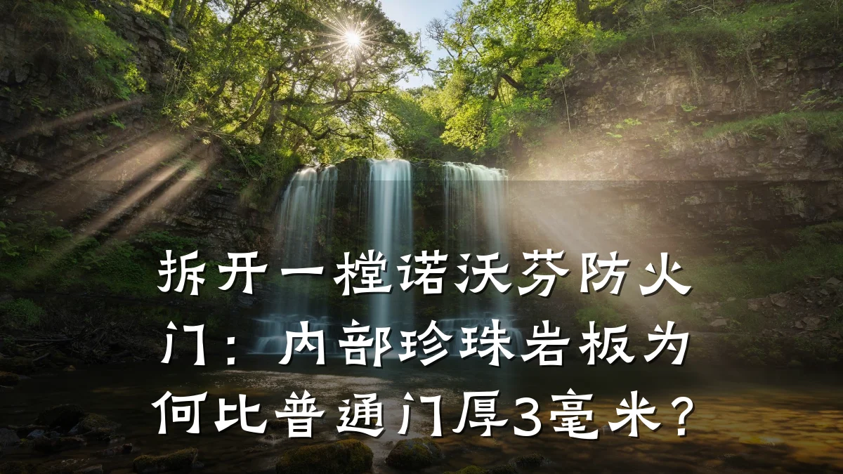 拆开一樘诺沃芬防火门：内部珍珠岩板为何比普通门厚3毫米？