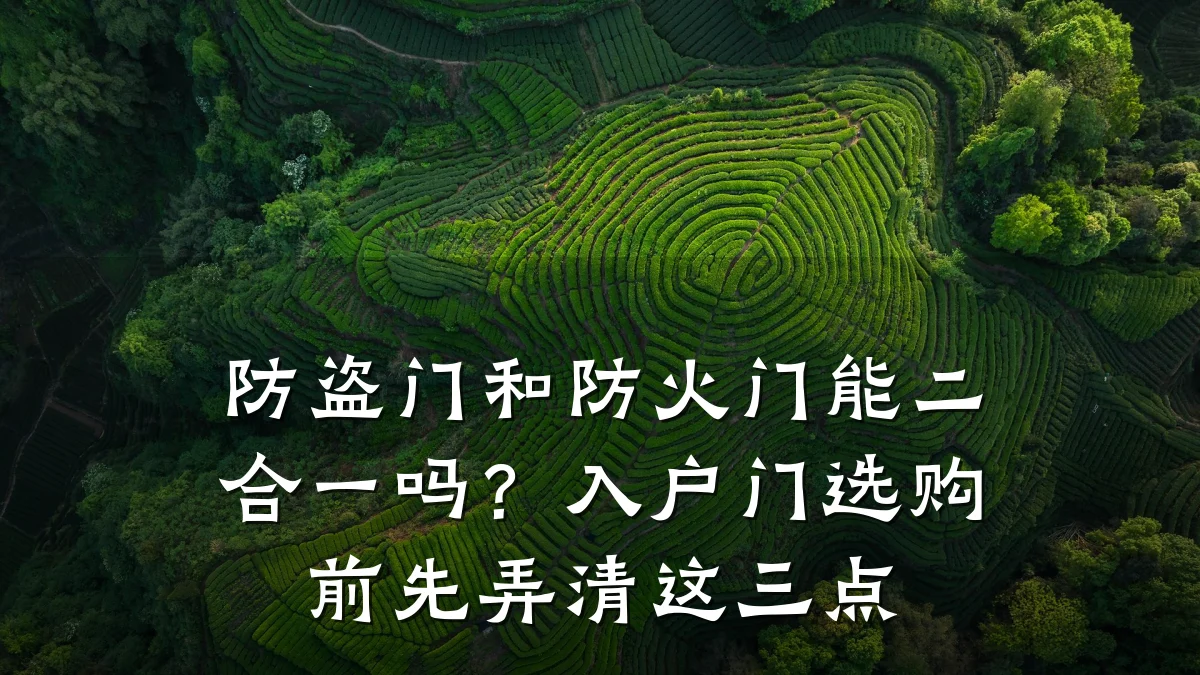防盗门和防火门能二合一吗?入户门选购前先弄清这三点