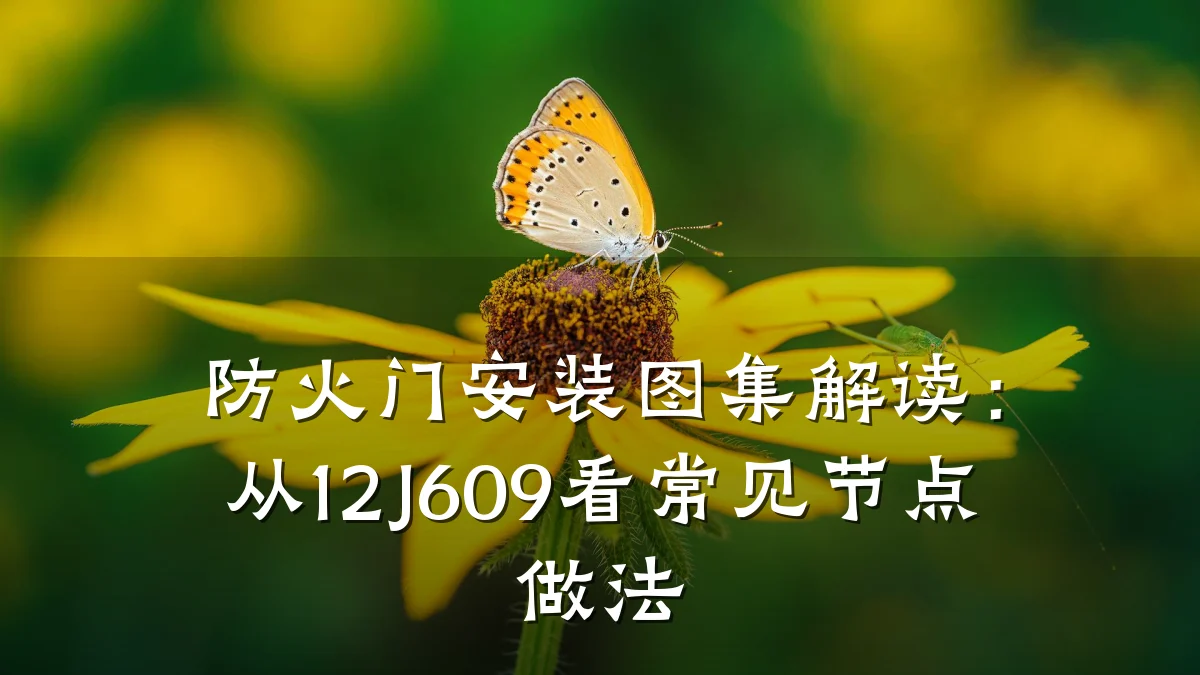 防火门安装图集解读：从12J609看常见节点做法