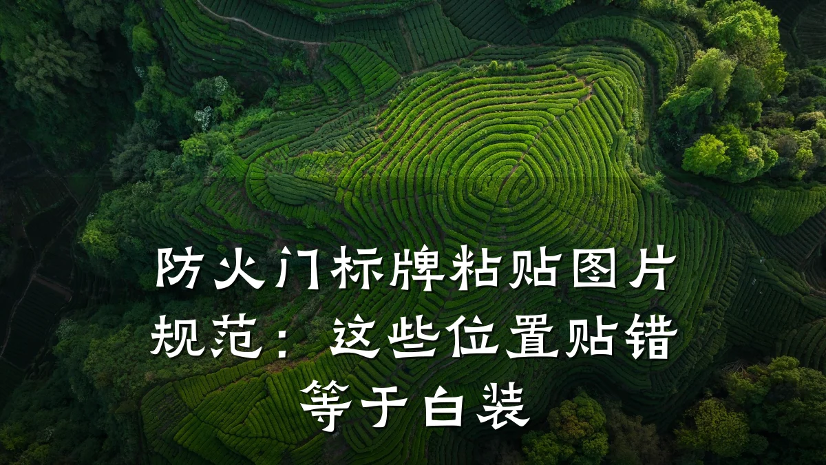 防火门标牌粘贴图片规范:这些位置贴错等于白装