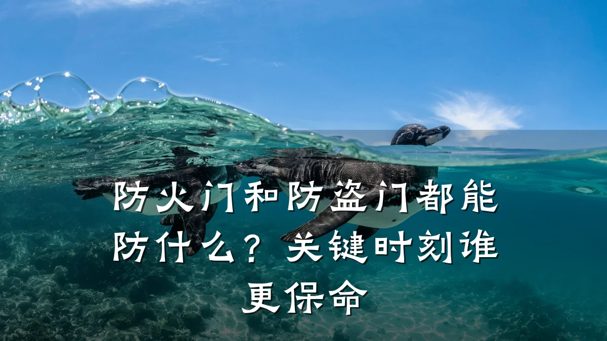 防火门和防盗门都能防什么？关键时刻谁更保命