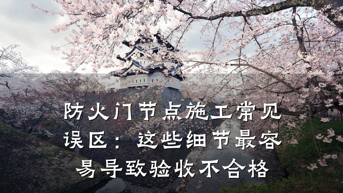 防火门节点施工常见误区：这些细节最容易导致验收不合格