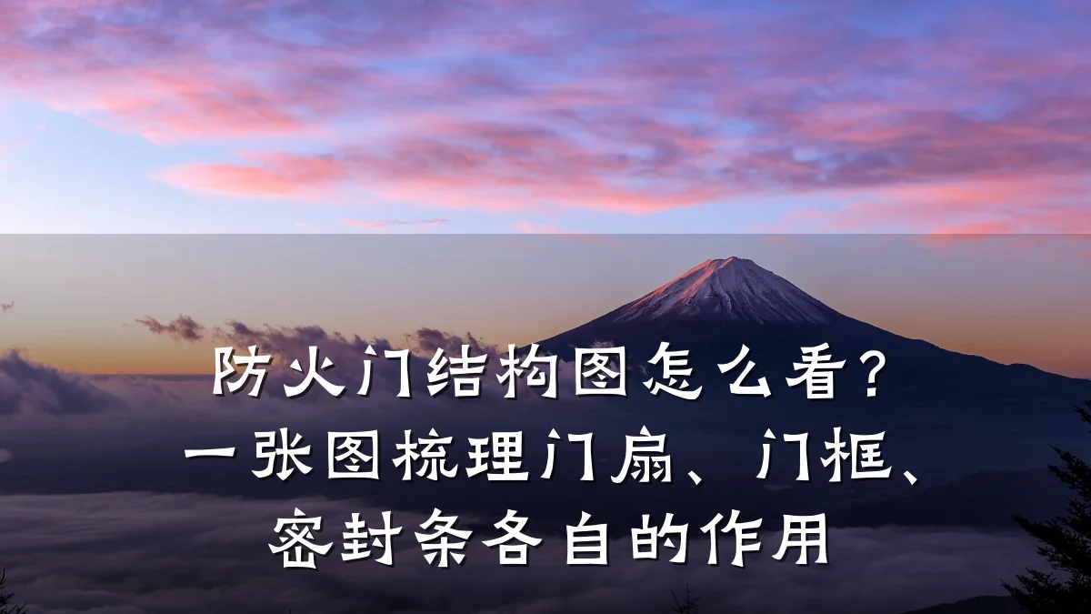 防火门结构图怎么看？一张图梳理门扇、门框、密封条各自的作用