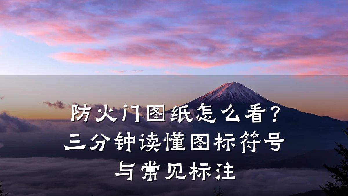 防火门图纸怎么看？三分钟读懂图标符号与常见标注