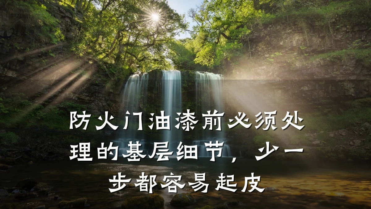 防火门油漆前必须处理的基层细节，少一步都容易起皮