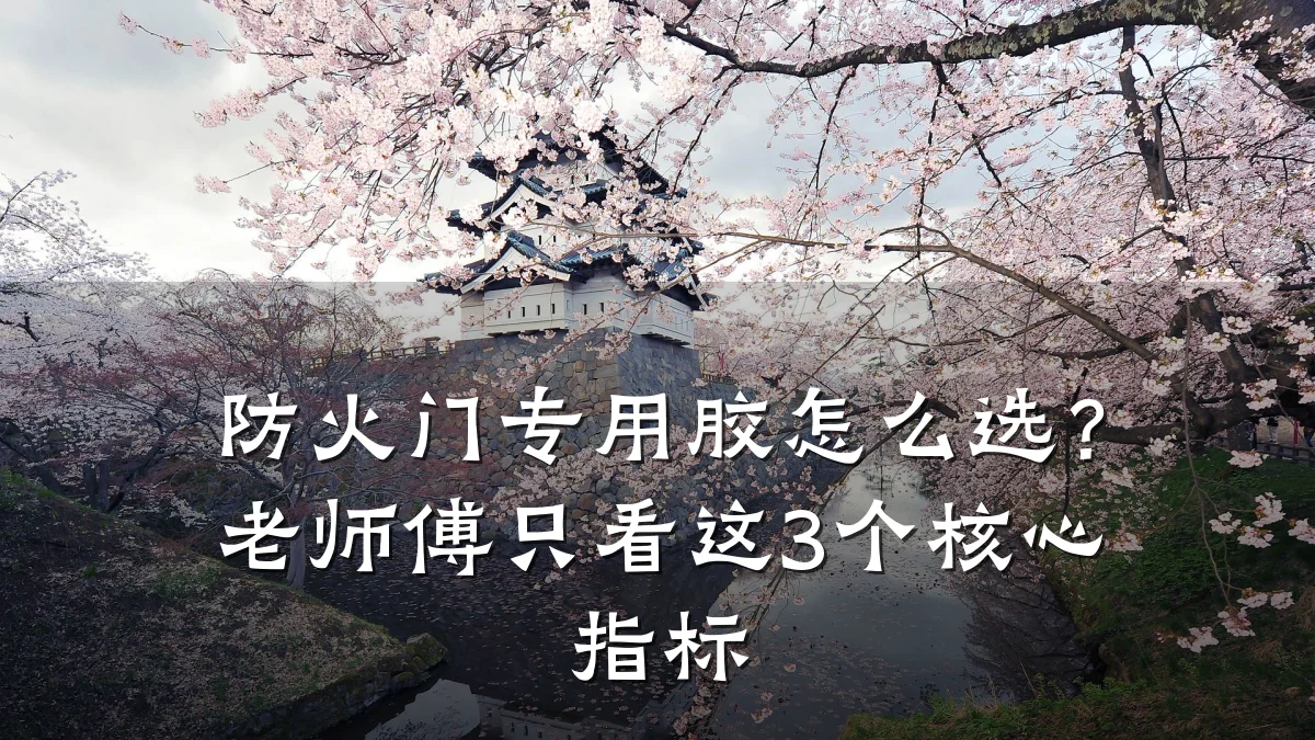 防火门专用胶怎么选？老师傅只看这3个核心指标