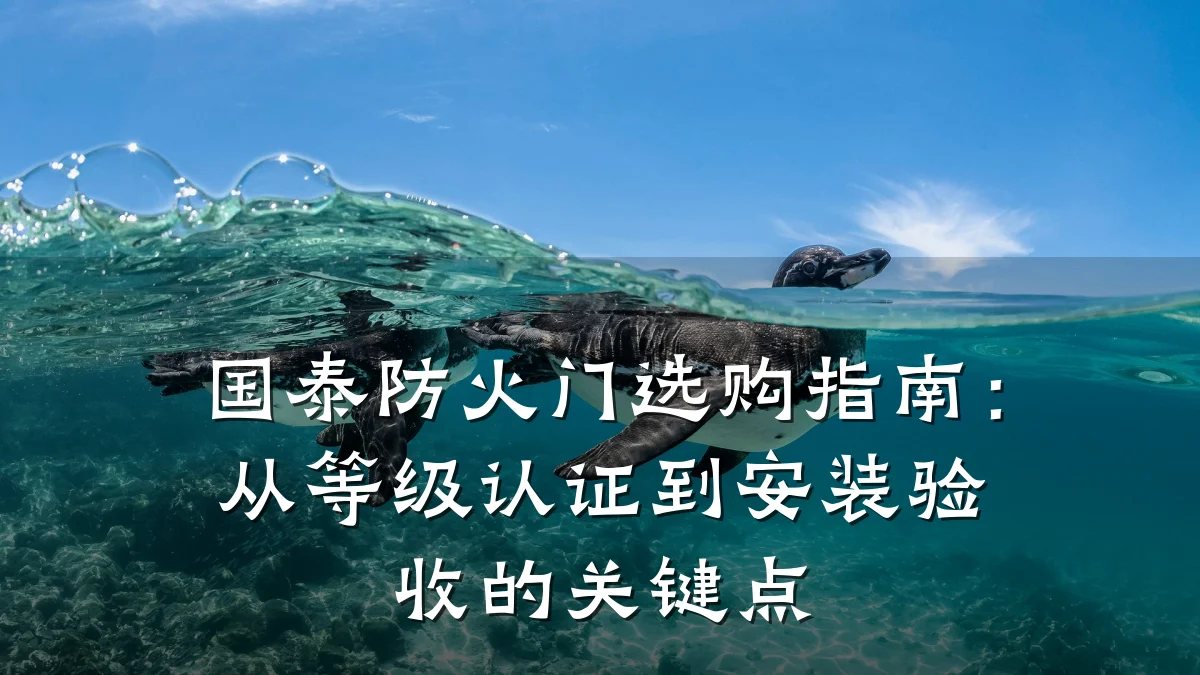国泰防火门选购指南：从等级认证到安装验收的关键点