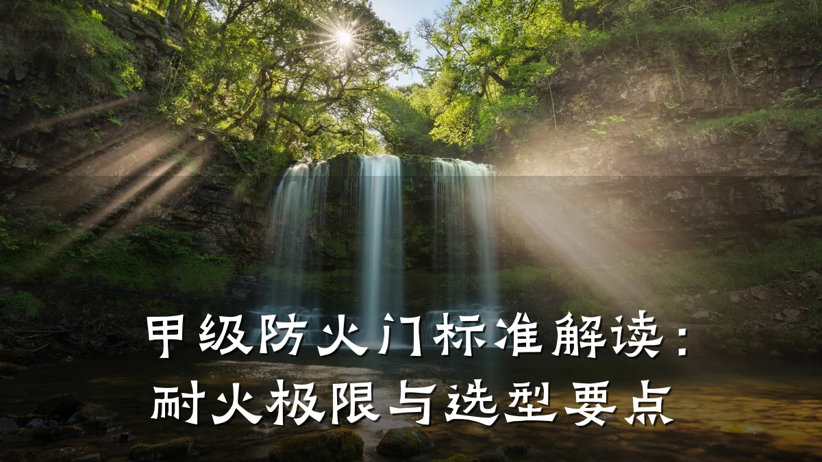 甲级防火门标准解读:耐火极限与选型要点
