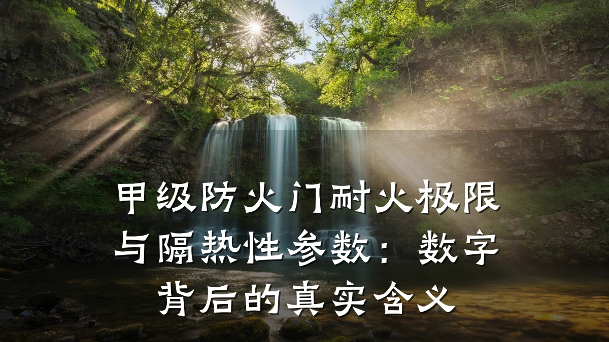 甲级防火门耐火极限与隔热性参数:数字背后的真实含义