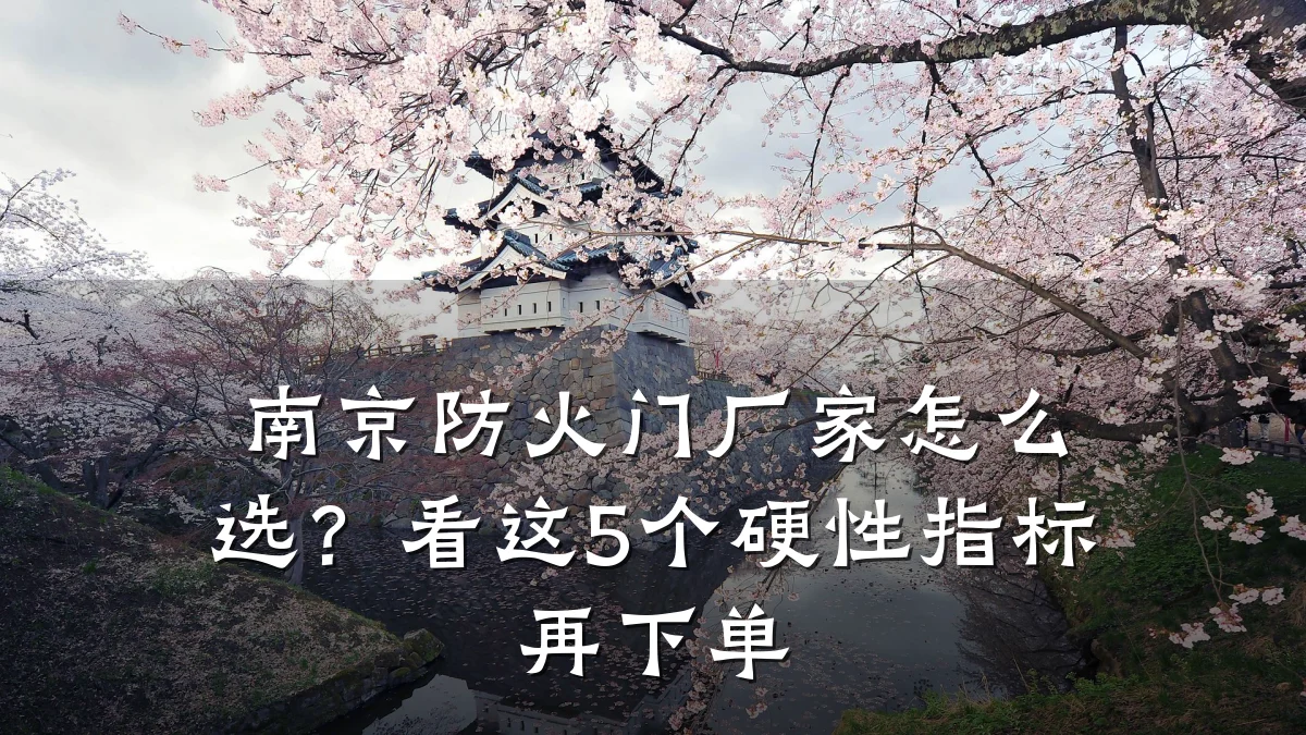 南京防火门厂家怎么选?看这5个硬性指标再下单