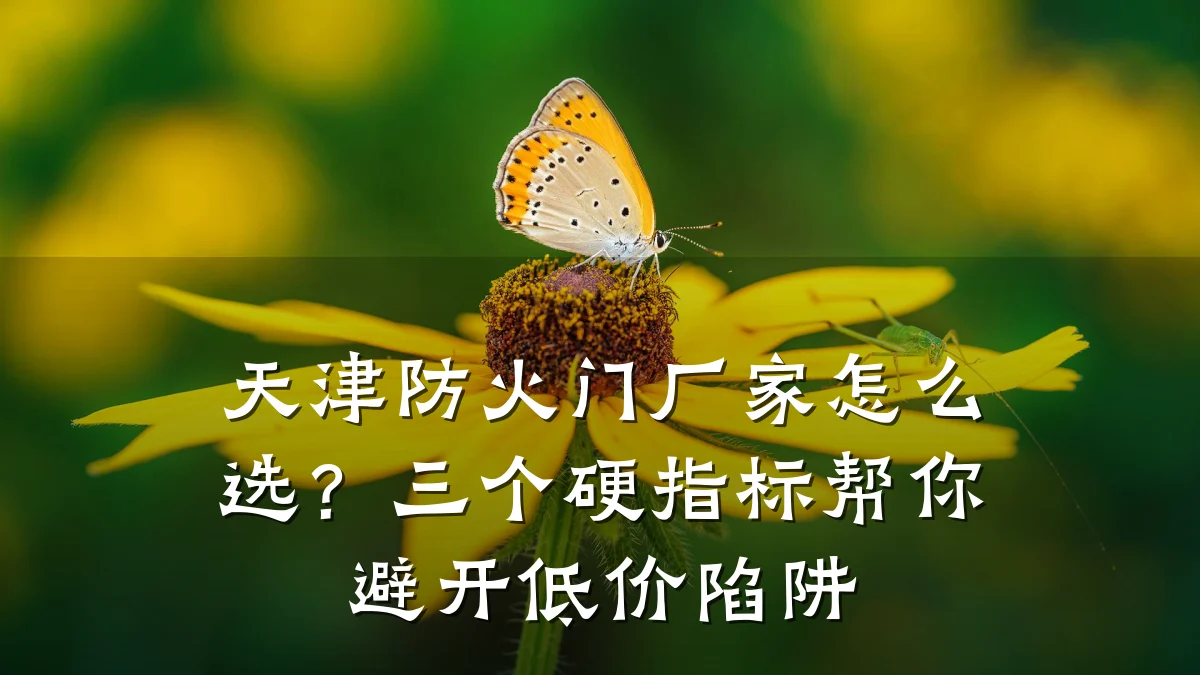 天津防火门厂家怎么选？三个硬指标帮你避开低价陷阱