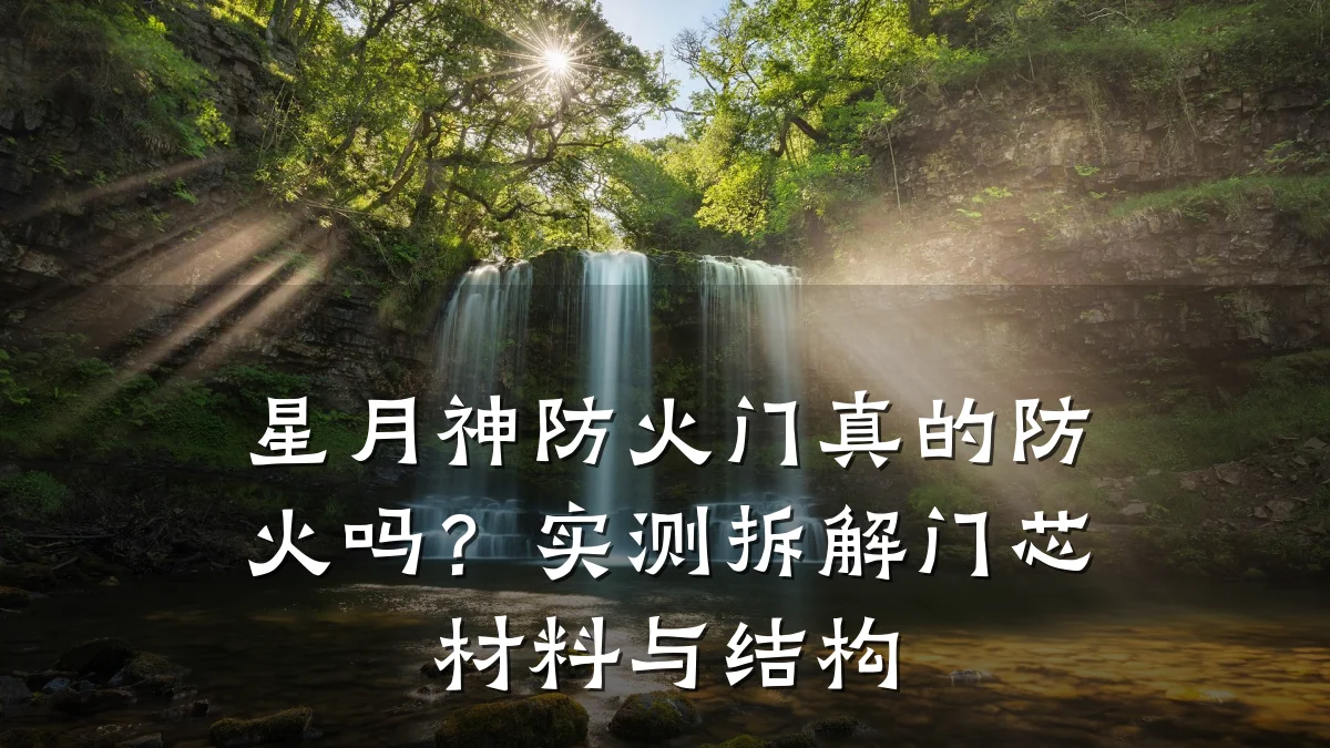 星月神防火门真的防火吗？实测拆解门芯材料与结构