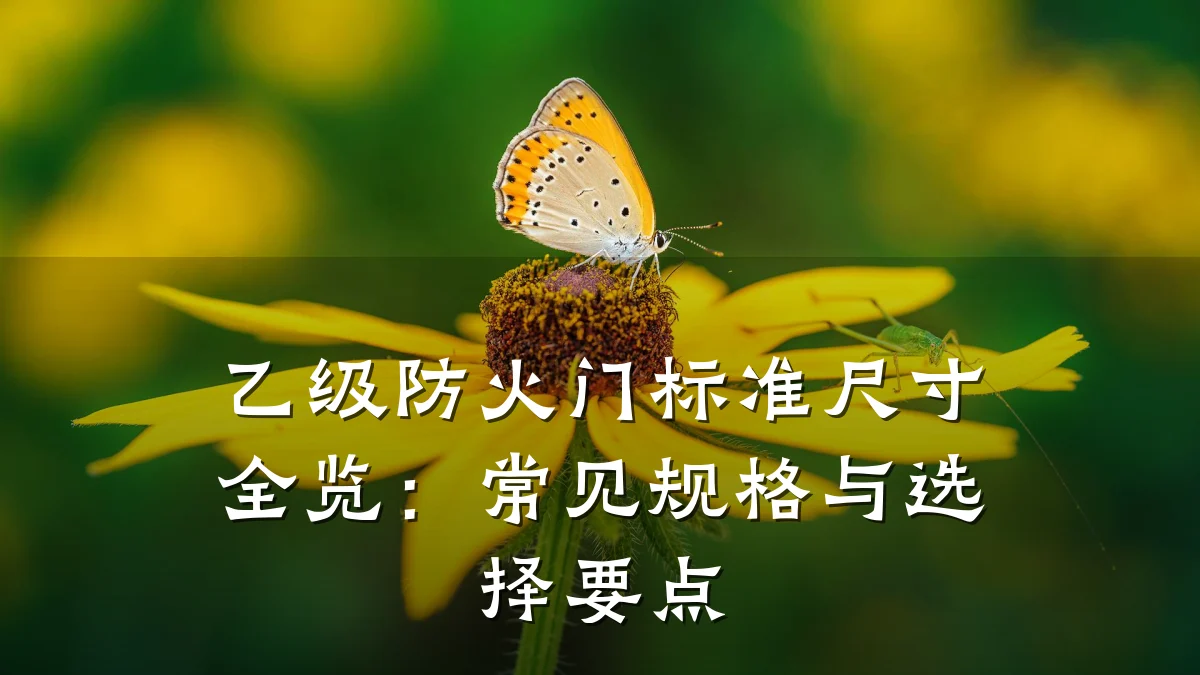 乙级防火门标准尺寸全览：常见规格与选择要点