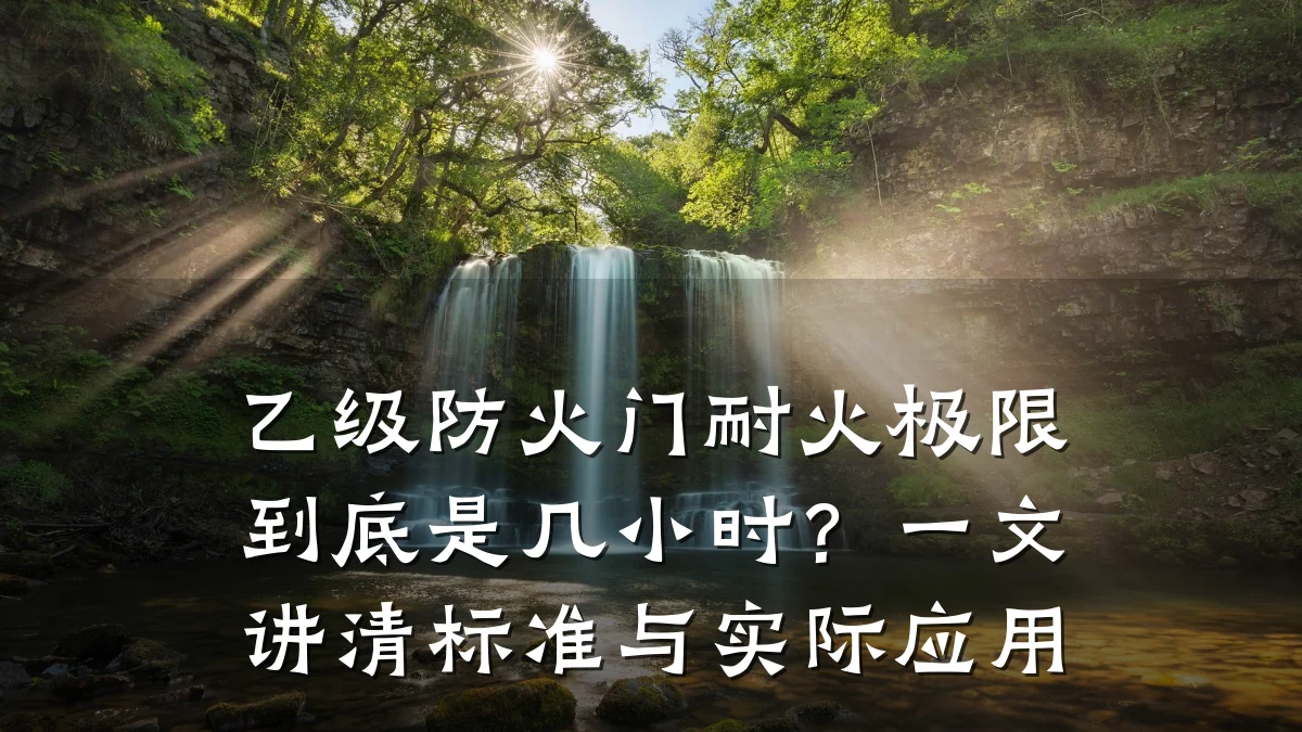 乙级防火门耐火极限到底是几小时？一文讲清标准与实际应用