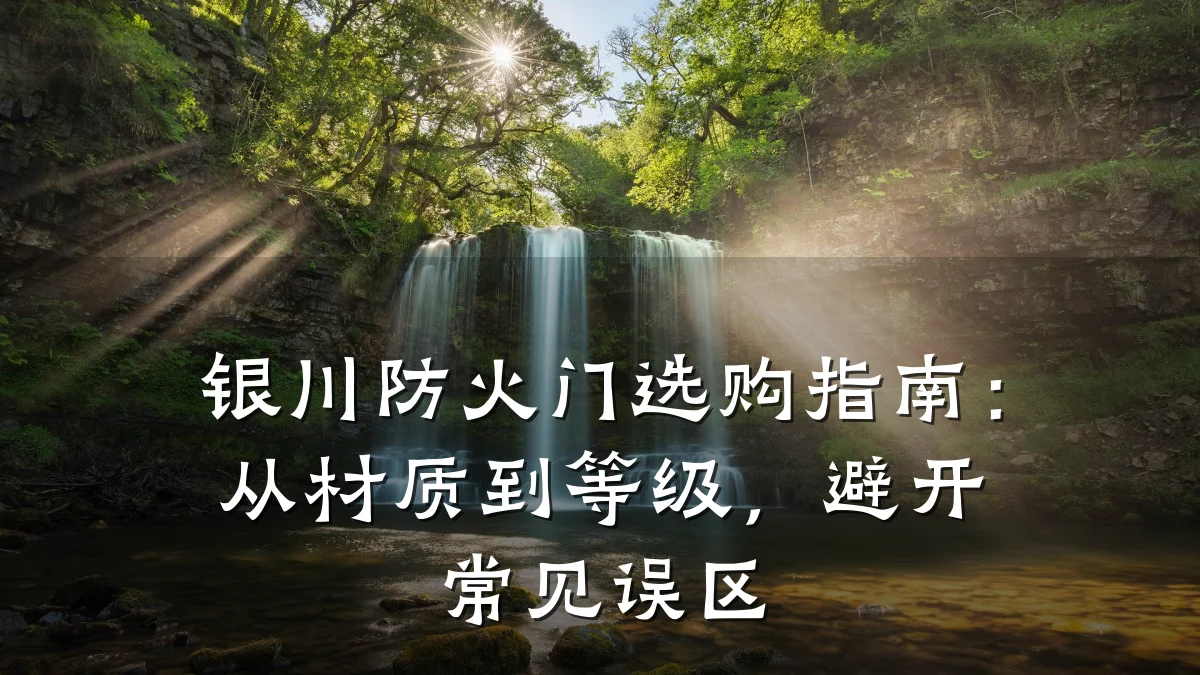 银川防火门选购指南:从材质到等级,避开常见误区
